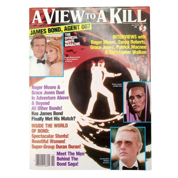 James Bond Duran Duran View To Kill Official Movie Magazine Vintage Walken Moore - Picture 1 of 13